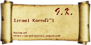 Izrael Kornél névjegykártya